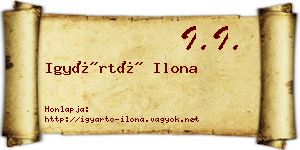 Igyártó Ilona névjegykártya